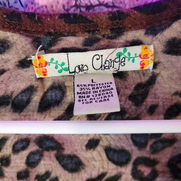 Colorful, Leopard Print Babydoll Top - Picture 4 of 9